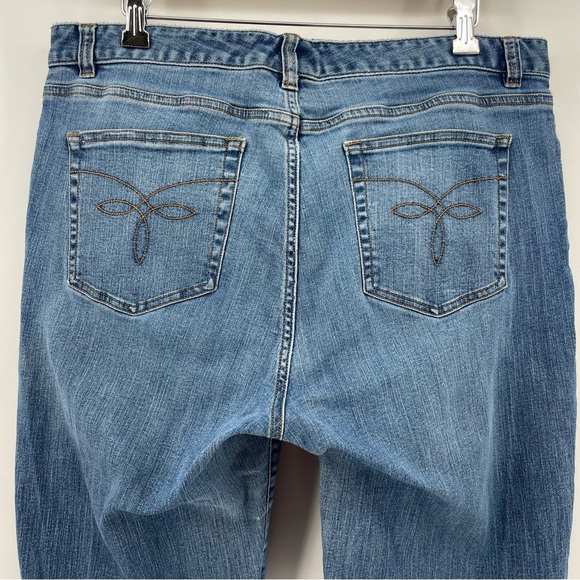 Chaps Womens Daniella Curvy Fit Jeans Blue Denim Cotton Blend 14 - Picture 5 of 7